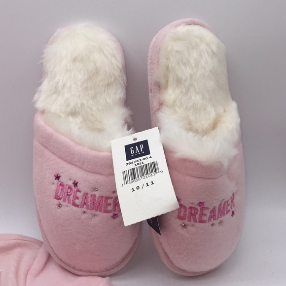 Gap Kids Dreamer Girls PJ Pajama Set Size 4 + Slippers Size 10/11 - Picture 14 of 15